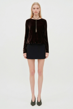 blusa veludo de seda