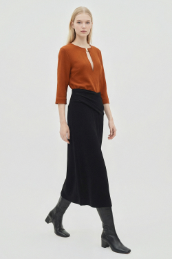 blusa bouclê decote