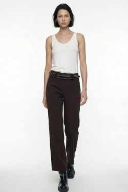 calça malha crepe reta